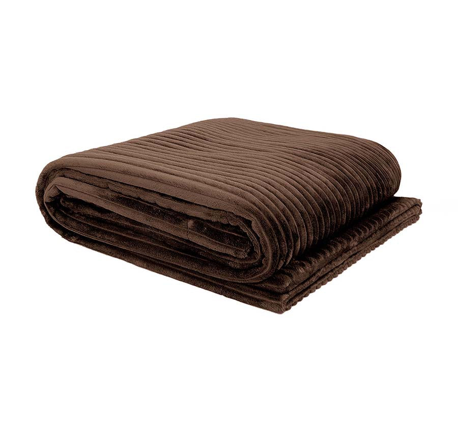 Channel 150x200cm Throw Rug Chocolate