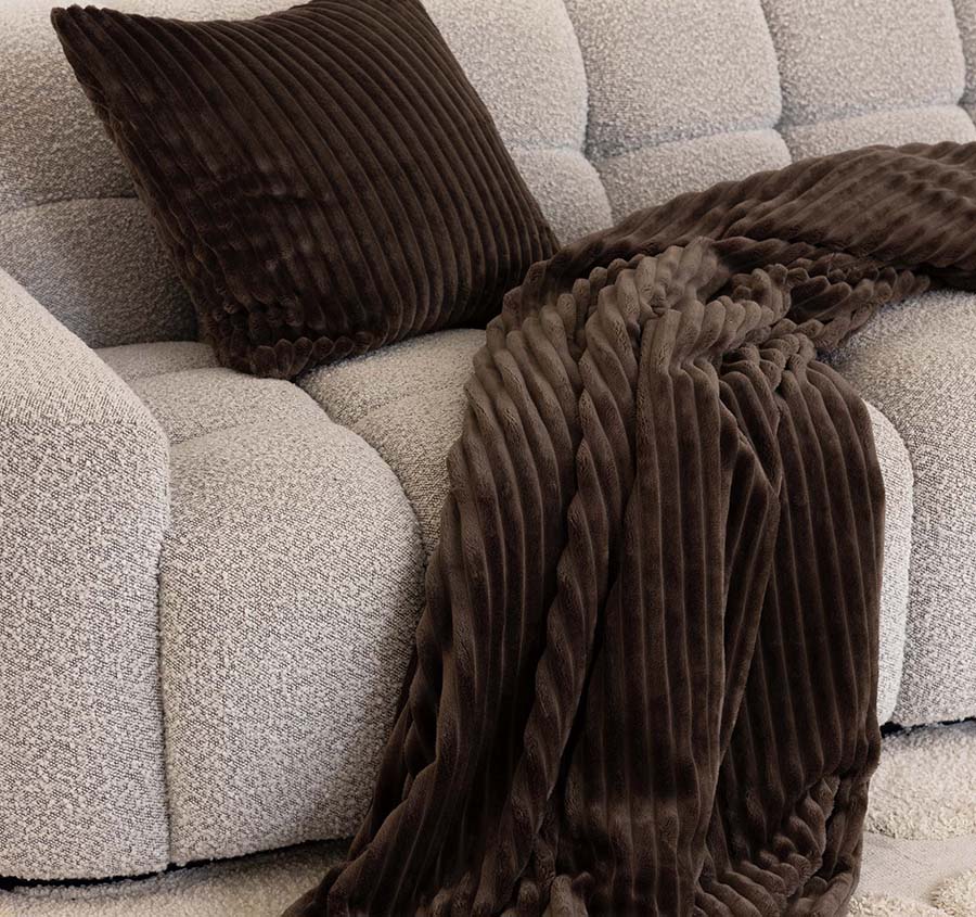Channel 150x200cm Throw Rug Chocolate