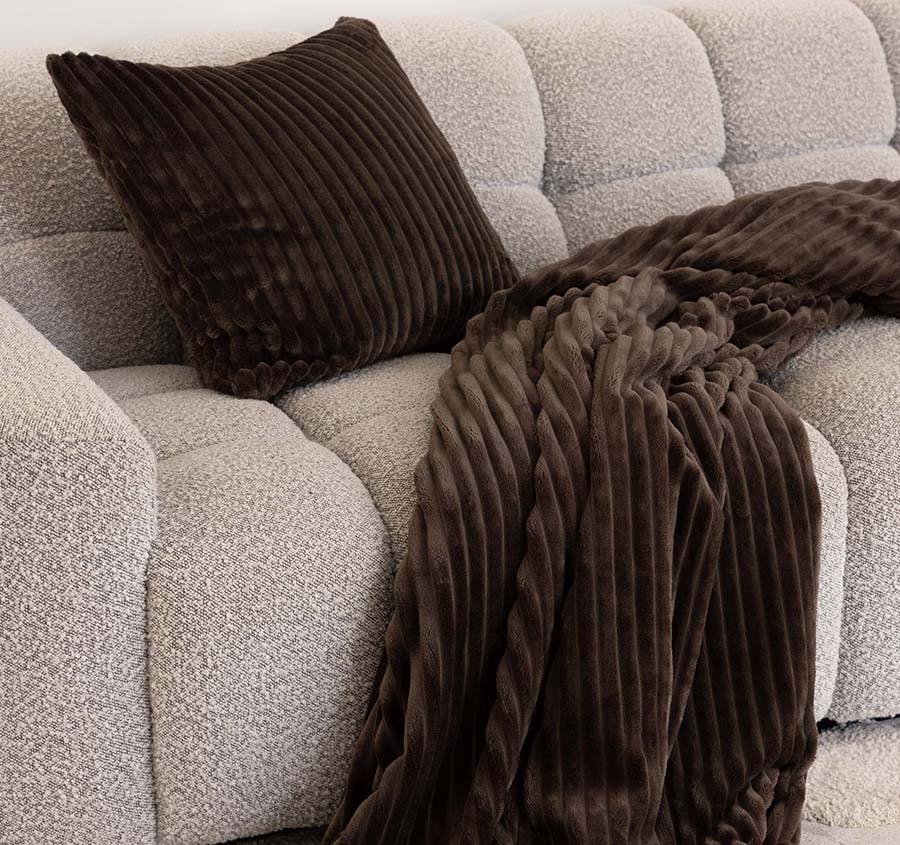 Channel 50x50cm Filled Cushion Chocolate