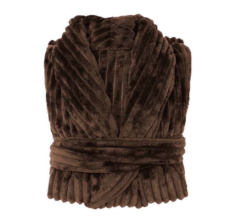 Channel Bathrobe Range Chocolate