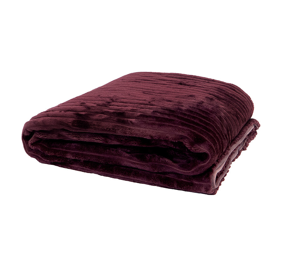 Channel 150x200cm Throw Rug Plum