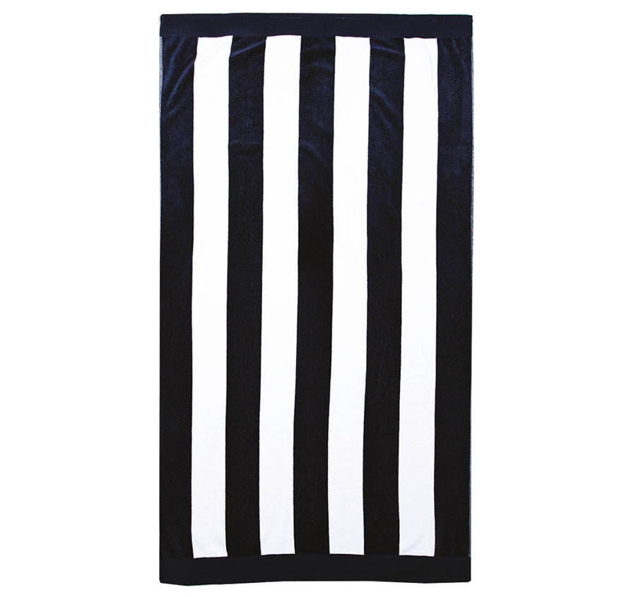 Classic Stripe 95x175cm Beach Towel Navy