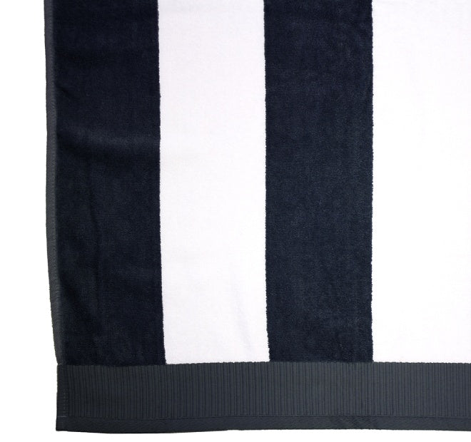 Classic Stripe 95x175cm Beach Towel Navy