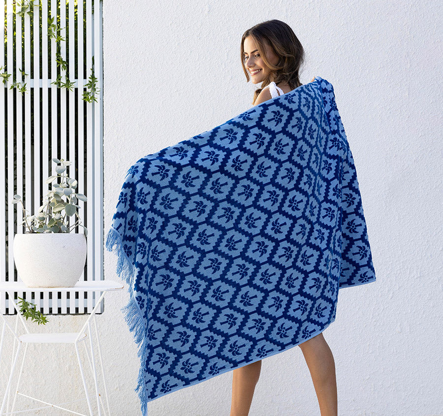 Cocos 90x170cm Beach Towel Cobalt