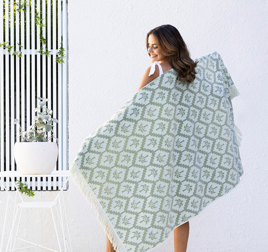 Cocos 90x170cm Beach Towel Sage