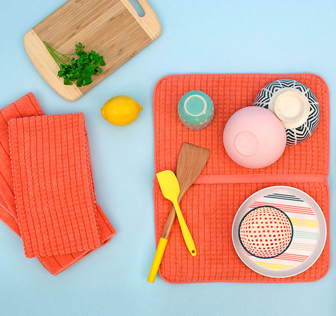 Microfibre Deluxe Dish Drying Mat Duck Egg