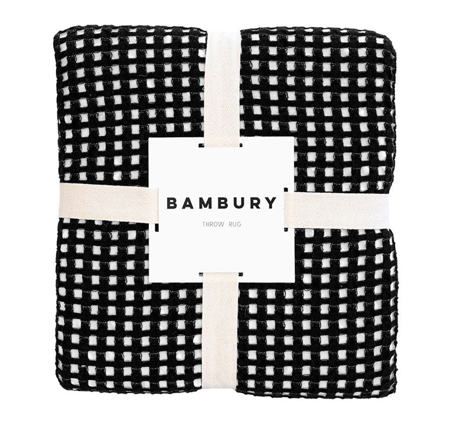 Dora 130x180cm Throw Rug Black