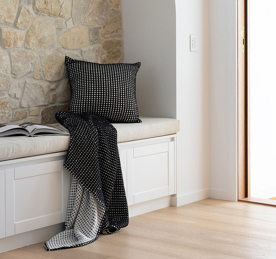 Dora 50x50cm Filled Cushion Black