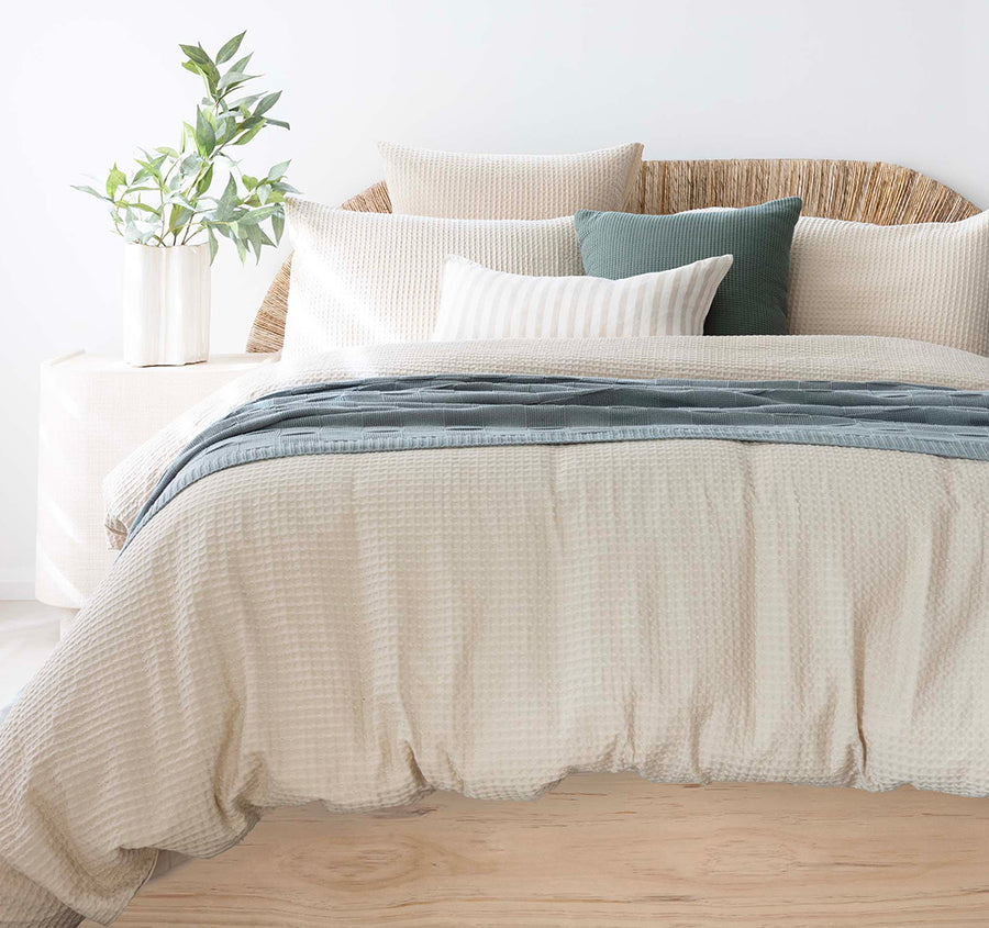Dorset Waffle European Pillowcase Stone