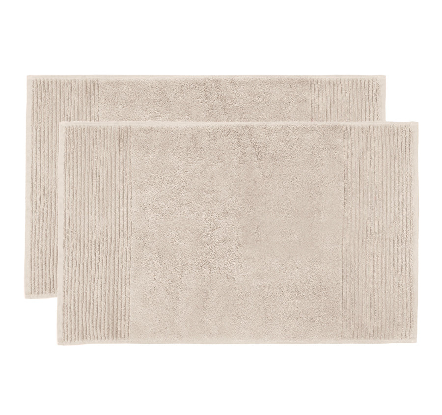 Elvire 2 Piece 800GSM Cotton Bath Mat Set Buff