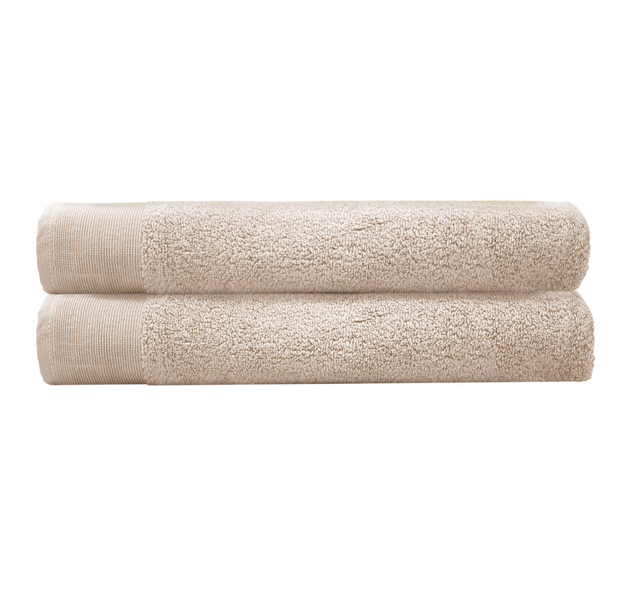 Elvire 2 Piece 600GSM Cotton Bath Sheet Set Buff