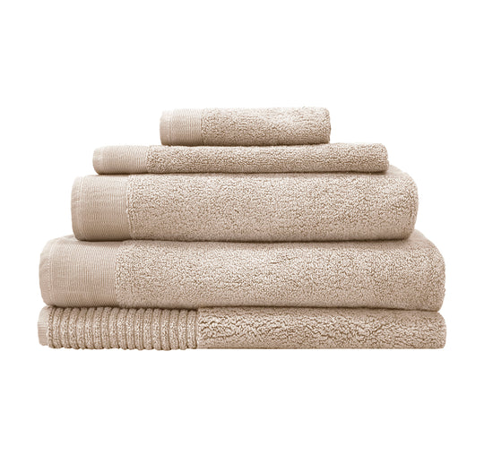 Elvire 600GSM Cotton Bath Towel Range Buff