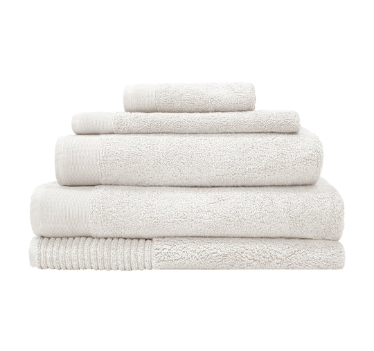 Elvire 600GSM Cotton Bath Towel Range Chalk White