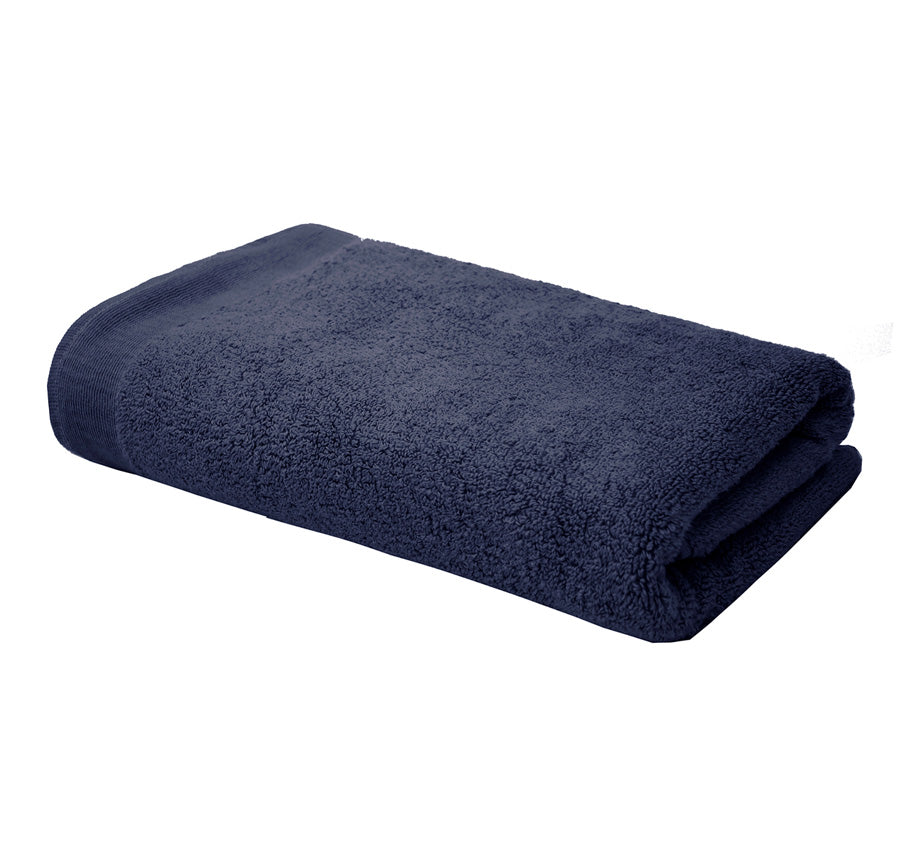 Elvire 2 Piece 600GSM Cotton Bath Sheet Set Navy