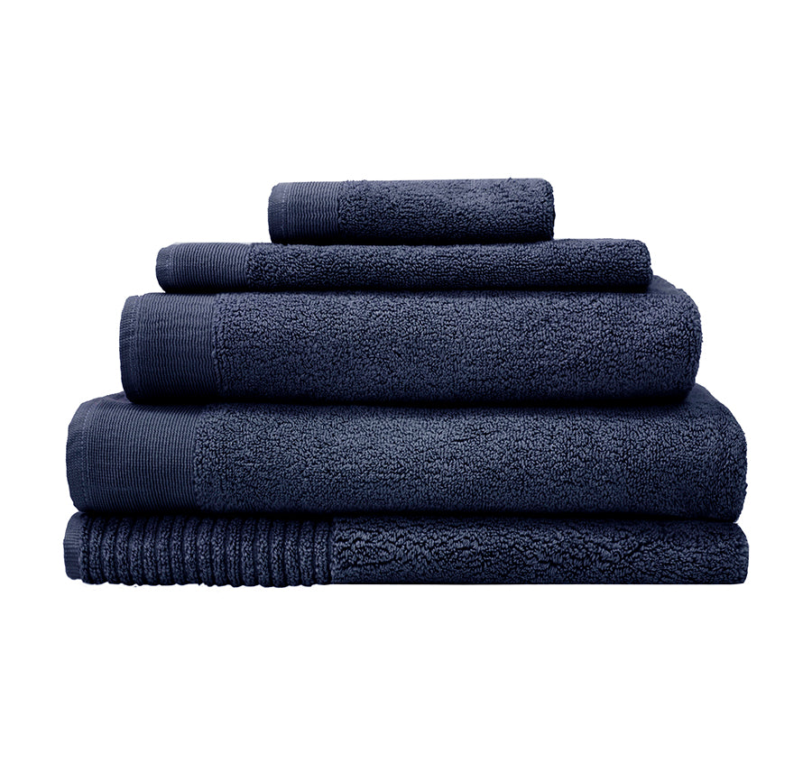 Elvire 600GSM Cotton Bath Towel Range Navy