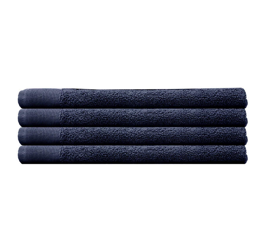 Elvire 4 Piece 600GSM Cotton Hand Towel Set Navy