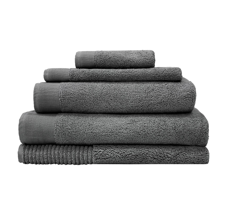 Elvire 600GSM Cotton Bath Towel Range Pewter