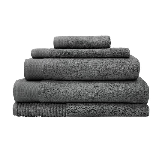 Elvire 600GSM Cotton Bath Towel Range Pewter