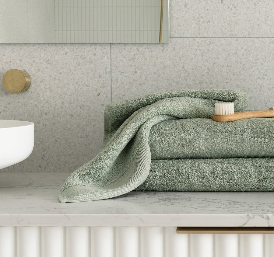 Elvire 2 Piece 600GSM Cotton Bath Sheet Set Sage