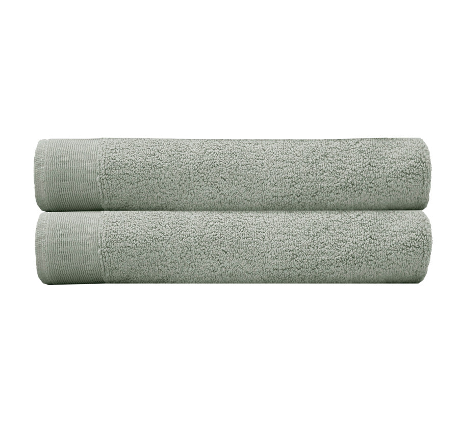 Elvire 2 Piece 600GSM Cotton Bath Towel Set Sage