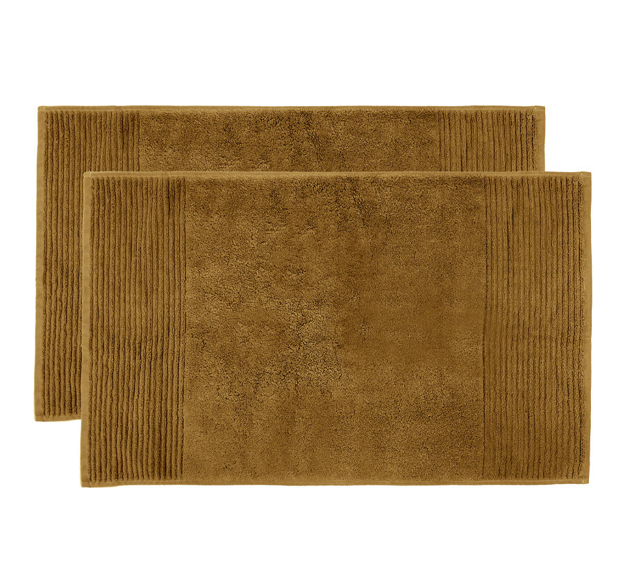 Elvire 2 Piece 800GSM Cotton Bath Mat Set Tobacco