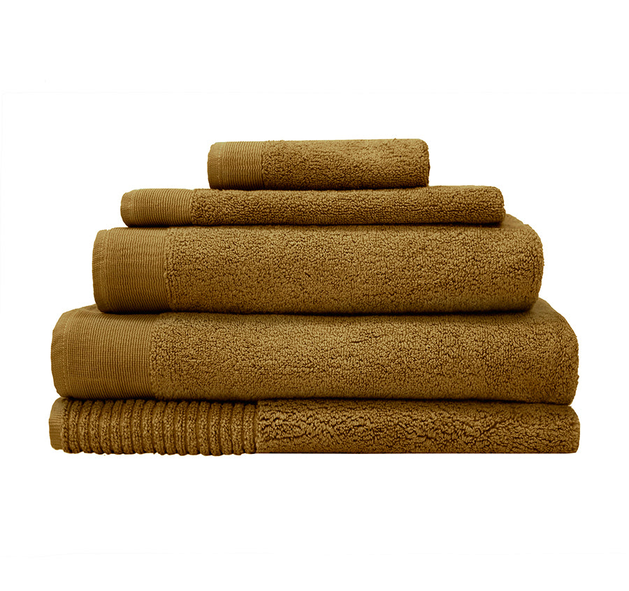 Elvire 600GSM Cotton Bath Towel Range Tobacco