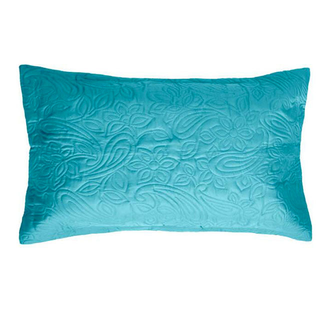 Embossed Paisley Queen to King Bed Coverlet Set Peacock