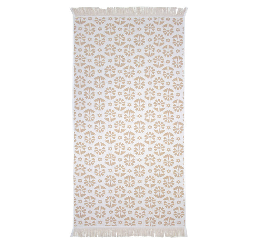 Flora 90x170cm Beach Towel Pebble