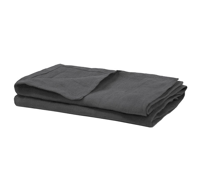 French Linen 45x45cm 2 Piece Napkin Set Charcoal