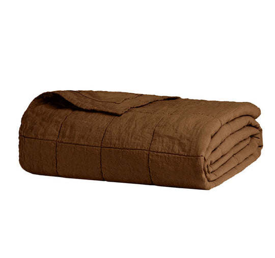 French Linen Coverlet Hazel