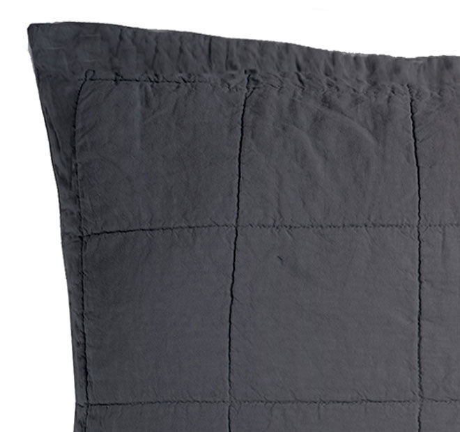 French Linen Standard Pillowsham Charcoal
