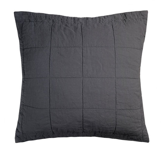 French Linen European Pillowsham Charcoal