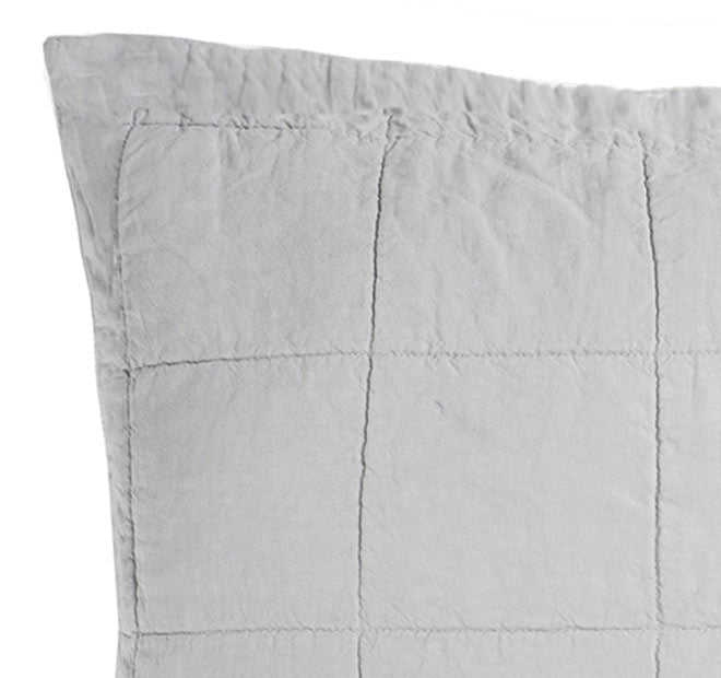 French Linen European Pillowsham Silver