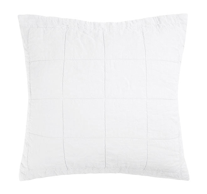 French Linen Queen Bed to King Bed Coverlet Snow
