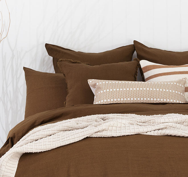 French Linen Standard Pillowcase Pair Hazel