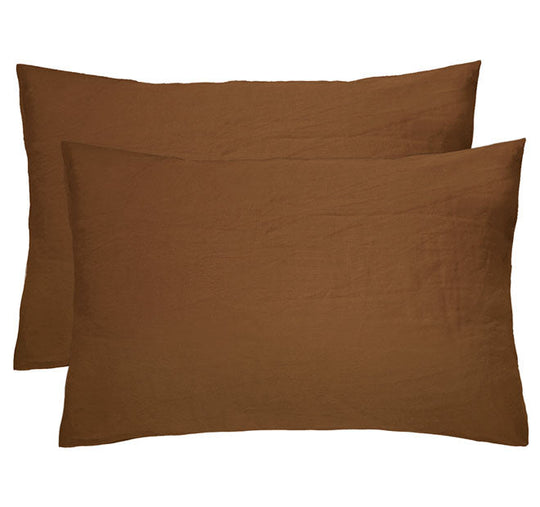 French Linen Standard Pillowcase Pair Hazel