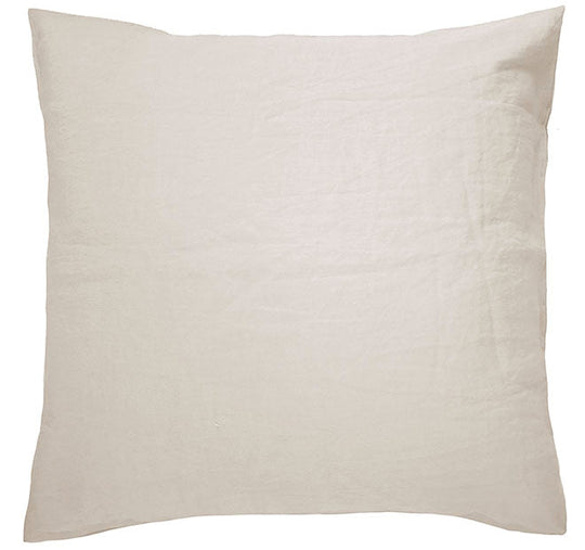 French Linen European Pillowcase Pebble
