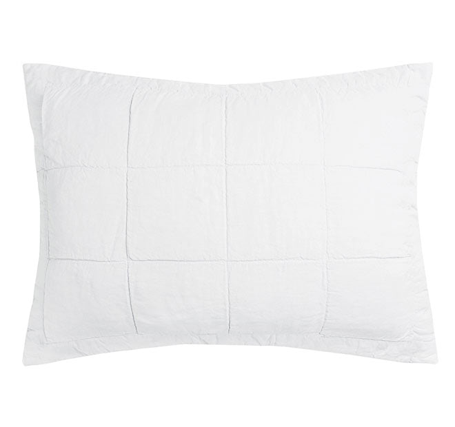 French Linen Queen Bed to King Bed Coverlet Snow