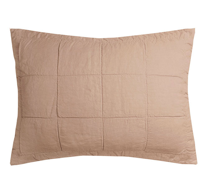 French Linen Queen Bed to King Bed Coverlet Tea Rose