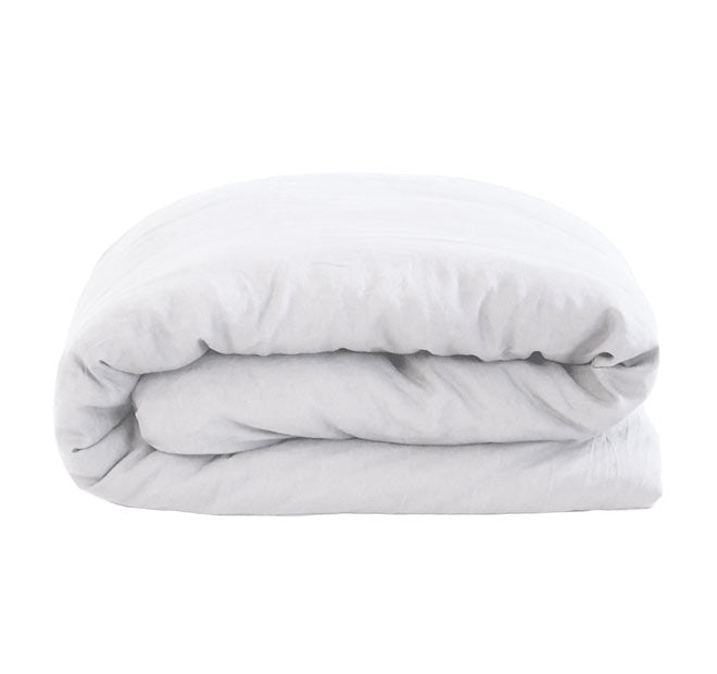 French Linen Quilt Cover Set Range Snow