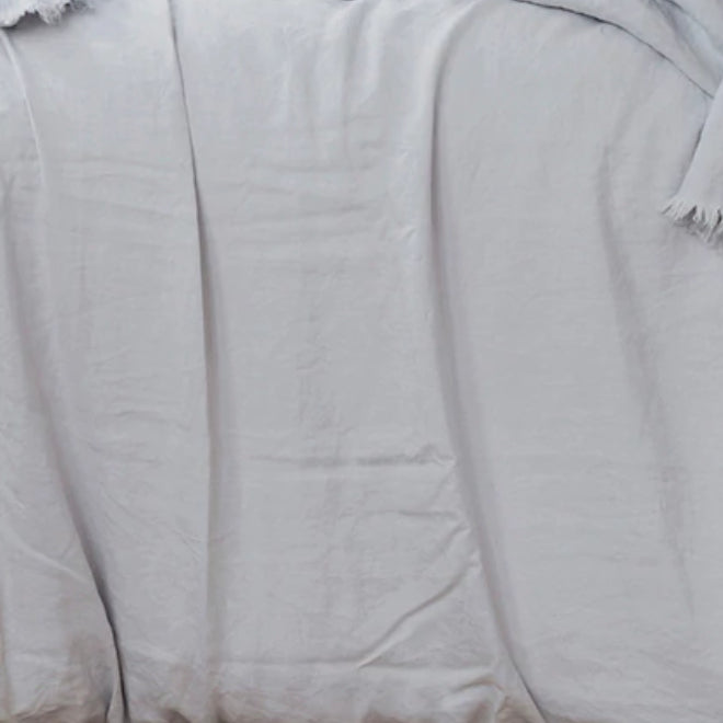 French Linen Quilt Cover Set Range Silver