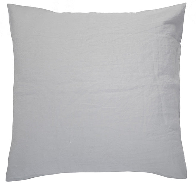 French Linen European Pillowcase Silver