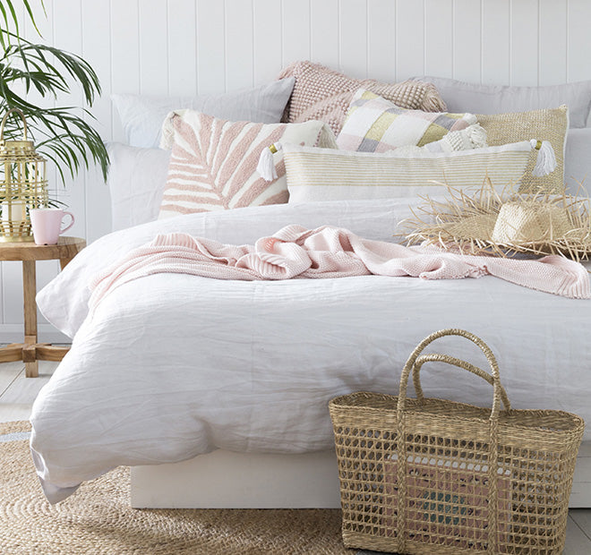 French Linen Standard Pillowcase Pair Snow