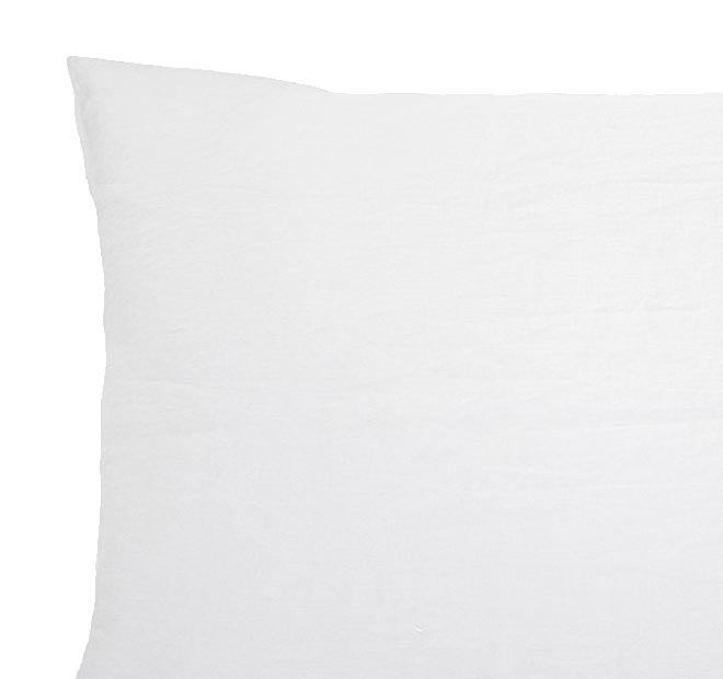French Linen Standard Pillowcase Pair Snow