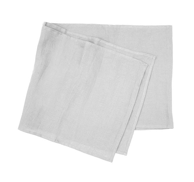 French Linen 35x180cm Table Runner Silver