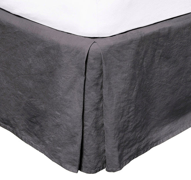French Linen Valance Range Charcoal