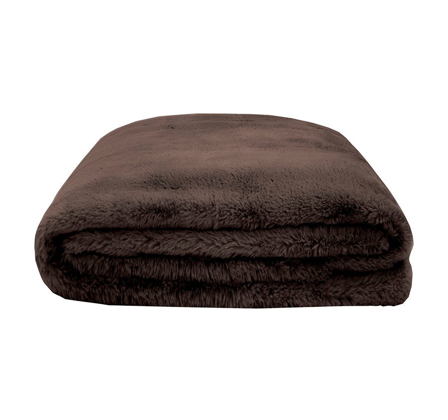 Frida 150x200cm Throw Rug Chocolate