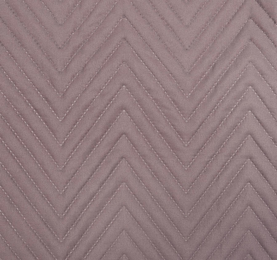Herringbone Embossed Coverlet Set Range Mauve