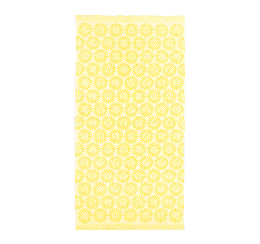 HiLo 90x170cm Beach Towel Daisy Butter