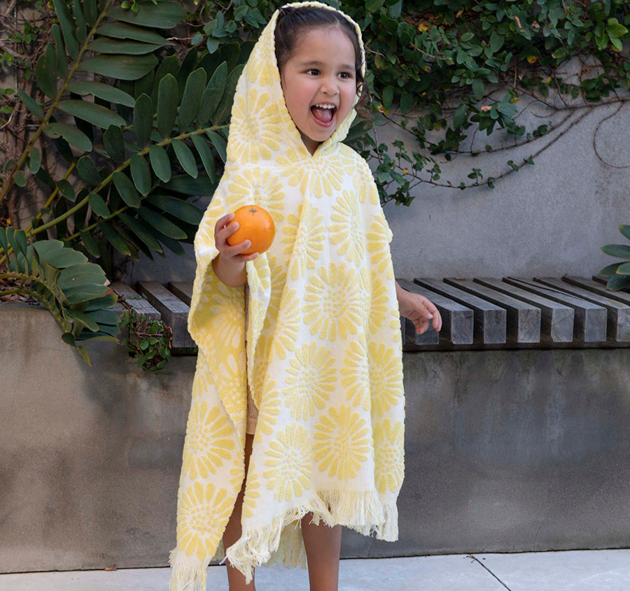 HiLo Kids Poncho Daisy Butter